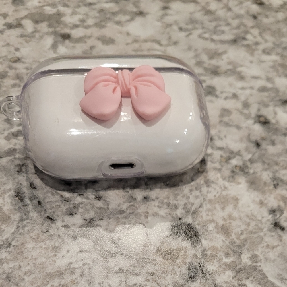 Pink Bow AirPods Pro Case，Beautiful Cute Colorful Bow Design - Picture 5 of 5